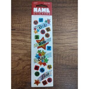 NEW / SEALED Hambly Studios Vintage Prismatic Name Stickers Bob